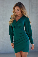 Sukienka Amelia z długim rękawem- zielony